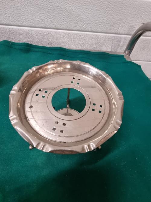 Warmhoud brander theelichthouder verzilverd, Ophalen of Verzenden, 'T Olde Gre-j, Info@toldegrej.nl, Endepoelstraat 20f Didam