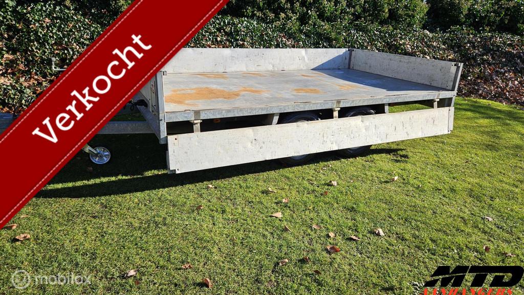 Anssems PSX2 plateauwagen met extra staalplaat bodemplaat, Gebruikt