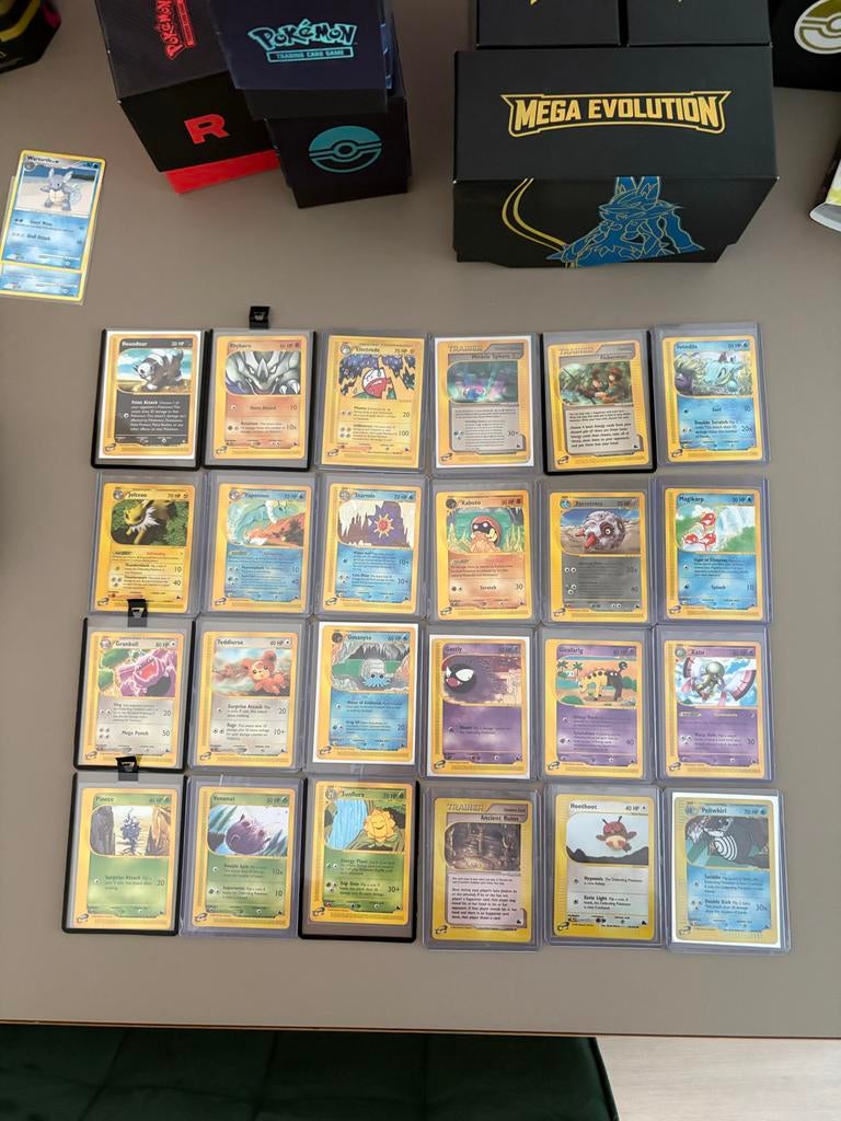 Pokemon verzameling - 22 Skyridge, 2 aquapolis, Ophalen of Verzenden, Gebruikt, Meerdere kaarten