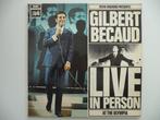 lp GILBERT BECAUD -LIVE IN PERSON AT THE OPERA- PATHE REC., Ophalen of Verzenden, Gebruikt, 12 inch