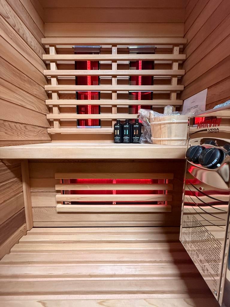 Combi Sauna (Infrarood + Fins) - GRATIS BEZORGD + GEMONTEERD, Sport en Fitness, Sauna, Ophalen of Verzenden, Zo goed als nieuw