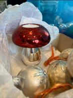 Vintage uniek oude Paddenstoel kaars houder paddestoel, Diversen, Kerst, Ophalen of Verzenden, Zo goed als nieuw