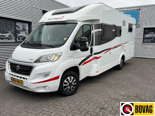 Fiat Sunlight T 67 Capron Euro 6 Automaat Enkele bedden + He, Caravans en Kamperen, Campers, Automaat, Ringverwarming, Luifel