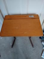 Oude houten schoolbank met klep, Antiek en Kunst, Ophalen