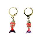 Creolen visjes, Ophalen of Verzenden, Zo goed als nieuw, Zilver, Overige materialen