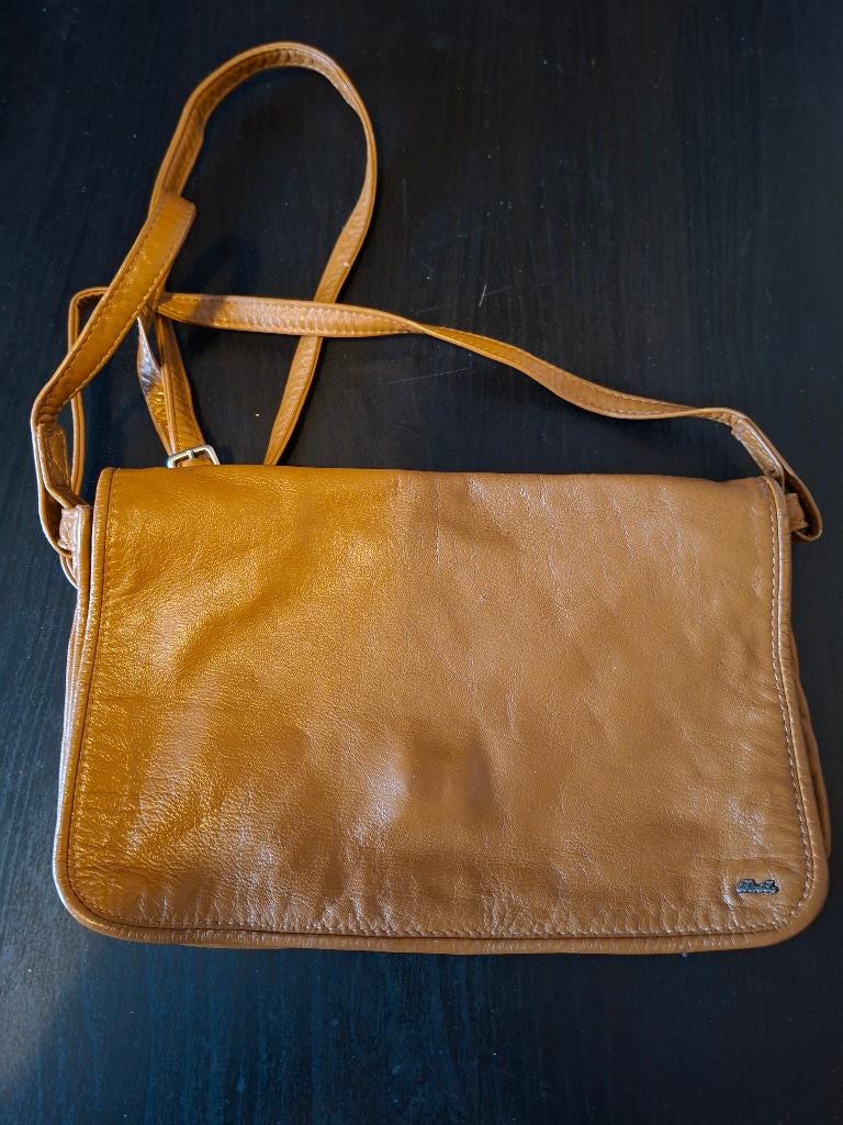 Berba crossbody tas cognac leer, Anneonline, Steenbergen, Gebruikt, Bruin