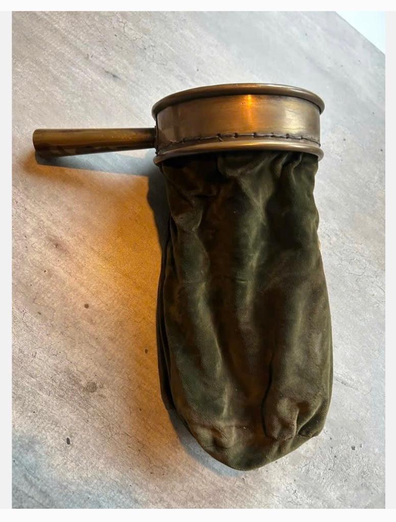 Antieke Collectezak met Handvat, letter S, Ophalen of Verzenden