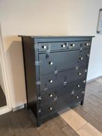 Ikea hemnes ladekast - zwart met goude knoppen, Ophalen, Zo goed als nieuw, 25 tot 50 cm, Minder dan 100 cm