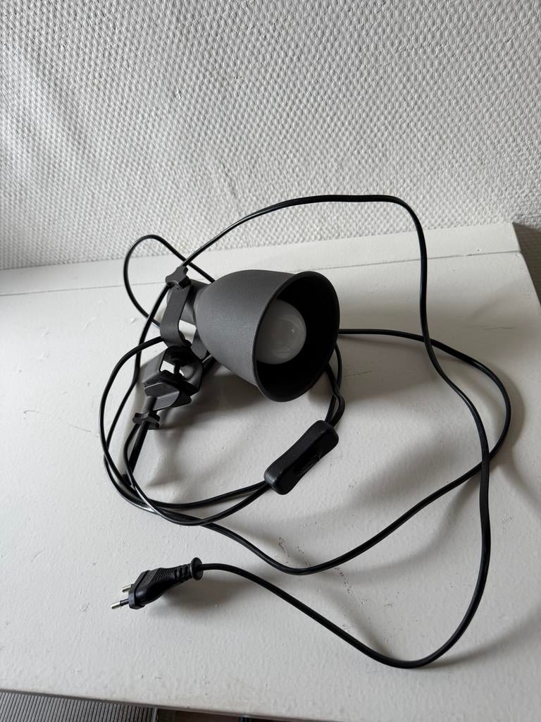 IKEA Hektar Klemspot - Donkergrijs, Verstelbaar, Ophalen of Verzenden, Gebruikt