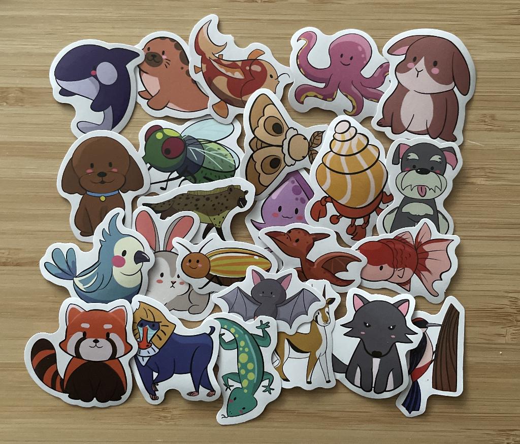 Cartoon dieren stickers, Verzenden, Nieuw, Meerdere stickers
