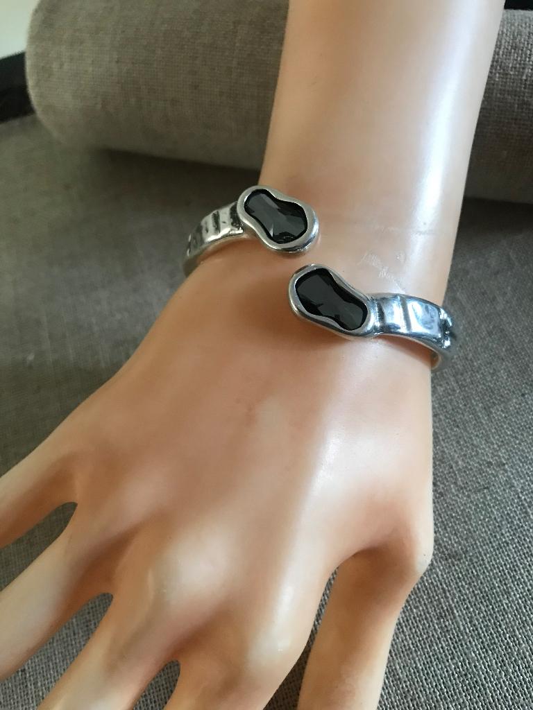 Uno de 50 armband (146) (179,- = 99,-) deep eyes Swarovski, Sieraden, Tassen en Uiterlijk, Armbanden, Met kristal, Overige materialen