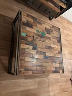 Steigerhouten salontafel 1x1m + TV meubel, Huis en Inrichting, Tafels | Salontafels, Ophalen, Gebruikt, Vierkant, Minder dan 50 cm