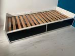 IKEA ODDA bed 90 x 200 met opberglades - Wit/Zwart, Huis en Inrichting, Slaapkamer | Bedden, Gebruikt, 90 cm, Eenpersoons, Wit