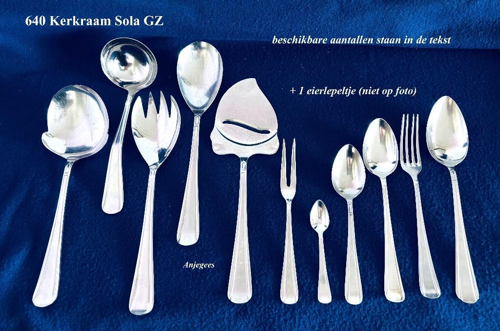 640 Kerkraam Sola GZ 105 stuks LOS te koop rvs bestek, Antiek en Kunst, Antiek | Bestek, Ophalen