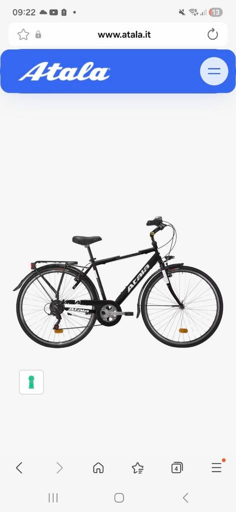 Atala herenfiets zgan, Fietsen en Brommers, Fietsen | Heren | Herenfietsen, Versnellingen, 49 tot 53 cm, Zo goed als nieuw, Ophalen