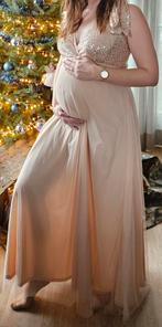 Prachtige jurk met heel mooi decolleté maat L (valt als M), Kleding | Dames, Positiekleding, Jurk, Maat 42/44 (L), Ophalen of Verzenden