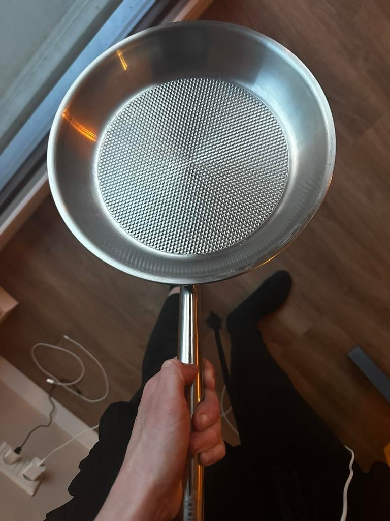 Spring Brigade Profile Koekenpan Ø 28 cm RVS, Ophalen of Verzenden, Zo goed als nieuw, Rvs, Koekenpan of Braadpan