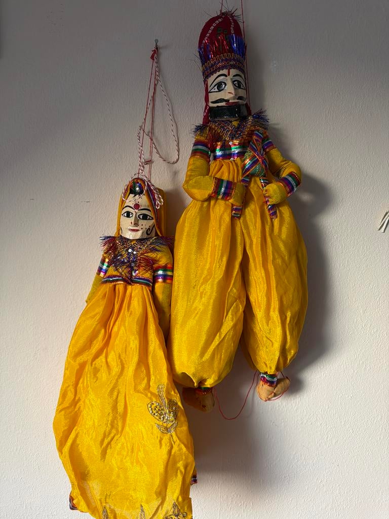 Decoratieve Indiase poppen - Handgemaakt, Ophalen of Verzenden, Gebruikt, Pop