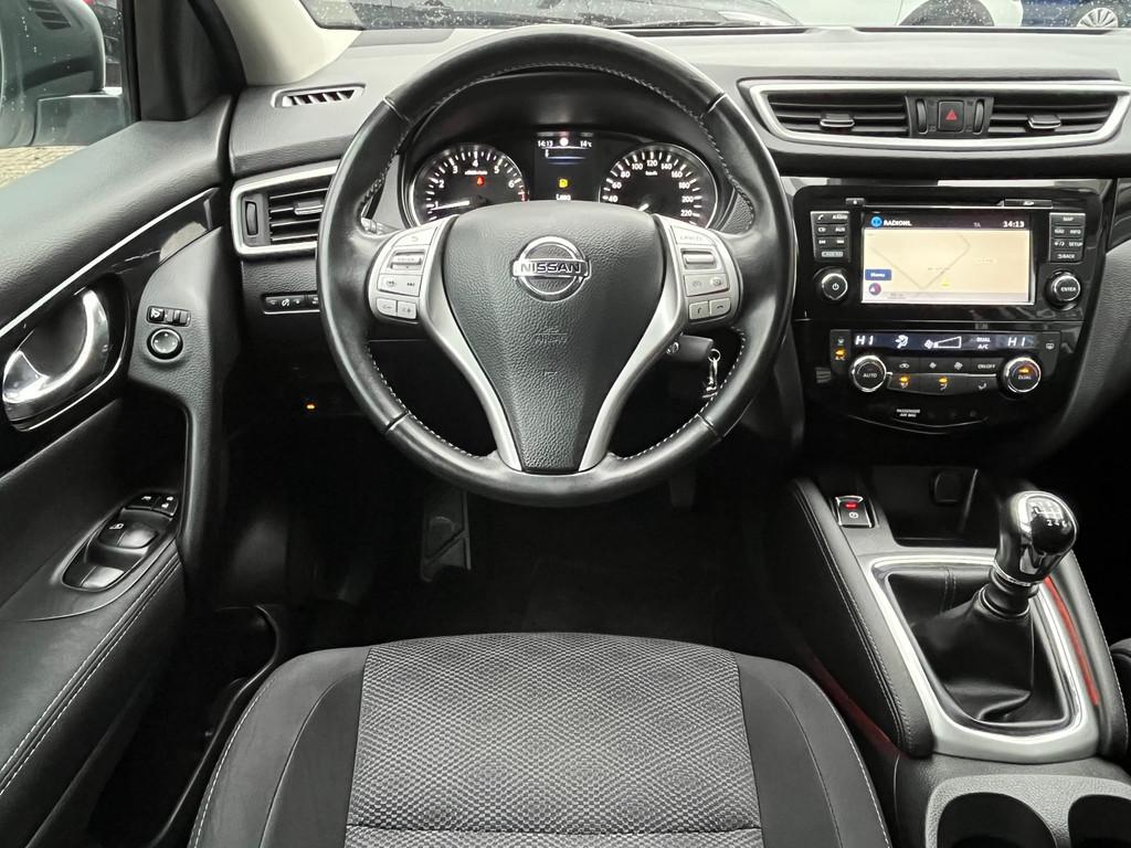 Nissan Qashqai 1.2 116PK Navi,Clima,Cruise,Isofix,Camera,Blu, Auto's, Nissan, Voorwielaandrijving, Stof, Gebruikt, 4 cilinders