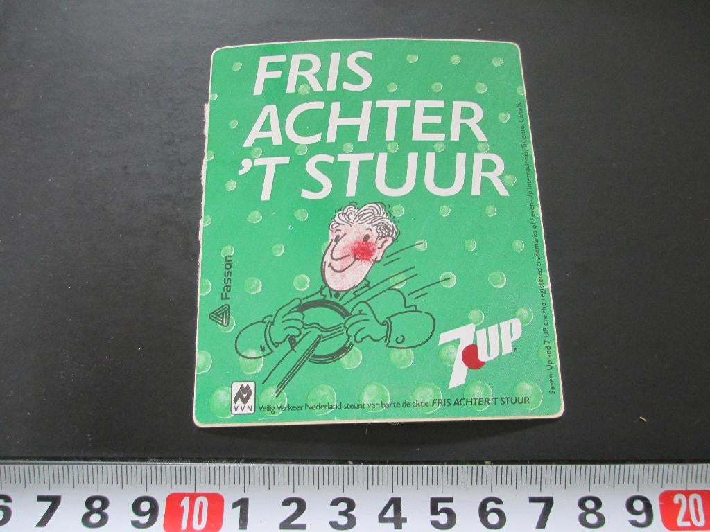 sticker 7-up VVN veilig verkeer - fris achter 't stuur, Ophalen, Zo goed als nieuw
