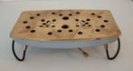 Vintage jaren ’50 metalen tafelverwarmer met theelichtjes, Ophalen of Verzenden, Gebruikt