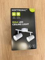 Nieuwe Hoftronic Riga LED Plafondlamp - Wit, 2x GU10, Ophalen of Verzenden, Nieuw, Metaal