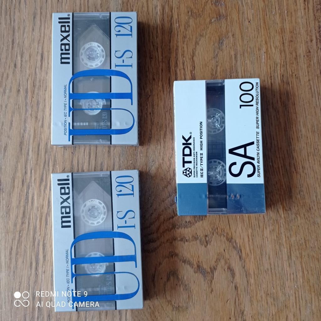 3 nieuwe cassettebandjes 2 Maxwell 120 en TDK SA 100, 2 t/m 25 bandjes, Overige genres, Ophalen of Verzenden, Nieuw in verpakking