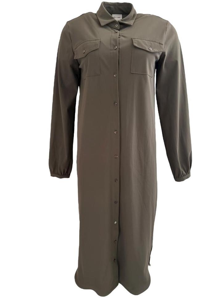 Bellamy jurk M, Kleding | Dames, Jurken, Zo goed als nieuw, Groen, Onder de knie, Ophalen of Verzenden