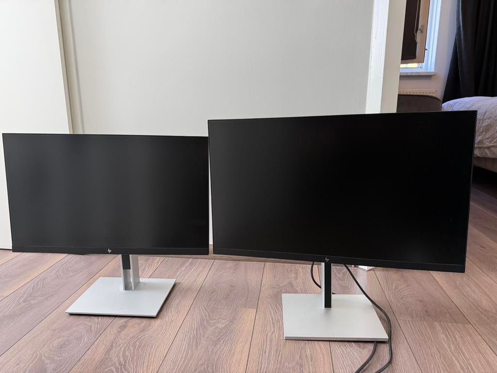 Volledige werkplek (schermen en docking), Computers en Software, Monitoren, Ophalen, IPS, Full HD, Zo goed als nieuw