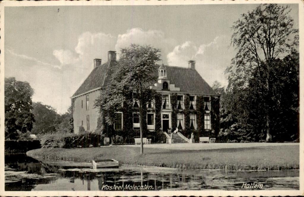 Hattem - Kasteel Molecaten - Voorgevel, Ophalen of Verzenden, 1920 tot 1940, Gelopen, Gelderland