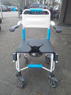 Toiletstoel - Op remmende wielen - Inclusief RVS toiletemmer, Ophalen, Zo goed als nieuw