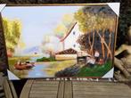 Zr gr Olieverf op Canvas Schilderij "Watermolen" gesigneerd, Ophalen
