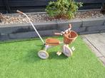 Banwood driewieler roze met mandje en duwstang, Ophalen, Zo goed als nieuw, Banwood, Duwstang
