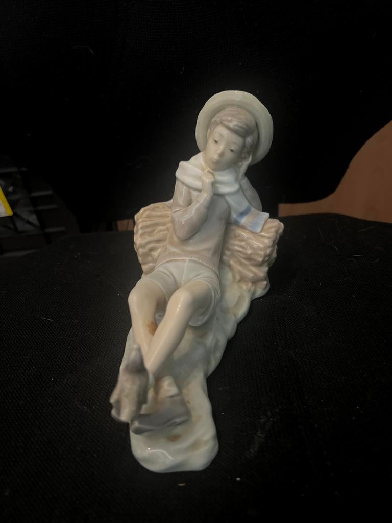 Lladro Herdersjongen met Vogeltje - Vintage Beeldje, Ophalen of Verzenden