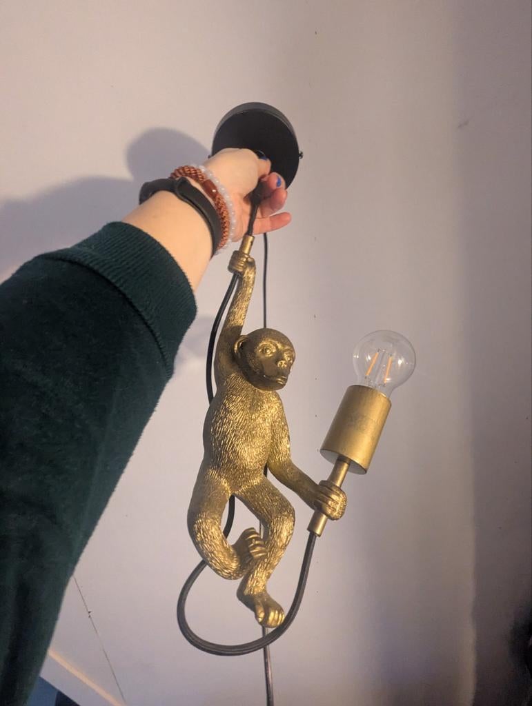 Gouden Apen Wandlamp - Speels en Uniek Design, Ophalen