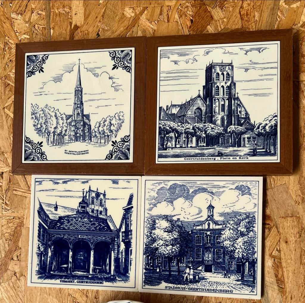 Delftsblauw tegels Geertruidenberg handgeschilderd, Ophalen of Verzenden