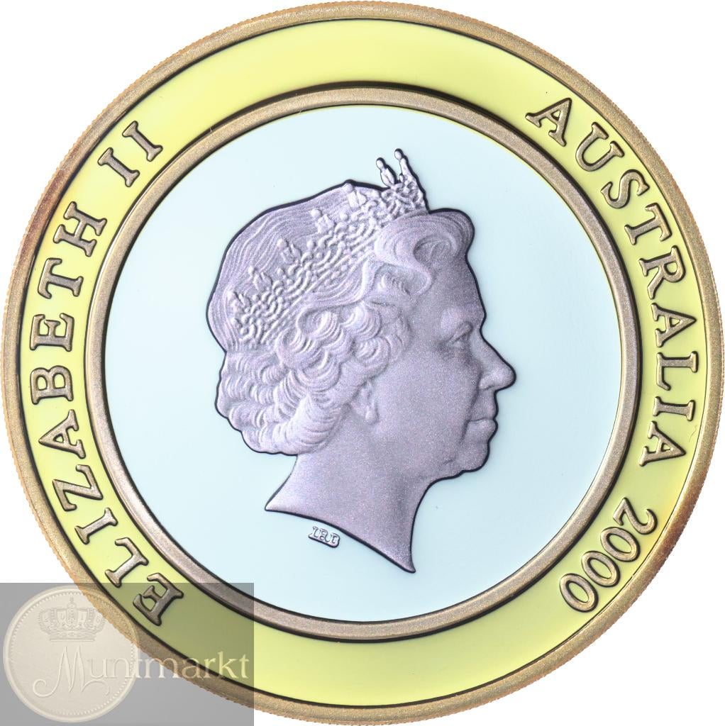 Australië - 10 Dollars 2000 - verguld ZILVER en GOUD, Ophalen of Verzenden, Zilver