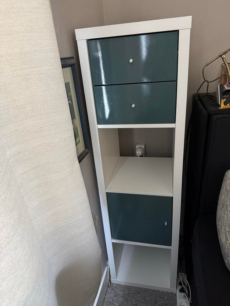 IKEA Kallax kast 42x147 met 2 lades en 1 deur, Ophalen, Zo goed als nieuw