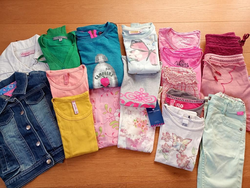 18 dl set meidenkleding 116 Mim-Pi/Vingino/Brian and Nephew/, Kinderen en Baby's, Kinderkleding | Maat 116, Ophalen of Verzenden
