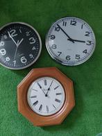 3 wand klokken 3 soorten, Ophalen of Verzenden, Nieuw, Analoog, Wandklok