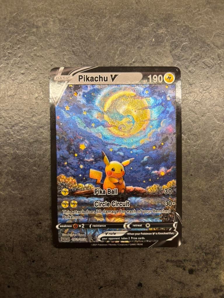 Pikachu V Full Moon Custom kaart, Ophalen of Verzenden, Nieuw, Losse kaart, Foil
