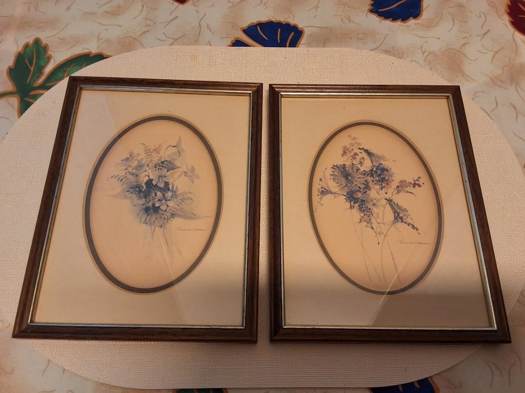 Gesigneerde aquarelprints van Rosalind Oesterle (2 stuks), Ophalen of Verzenden
