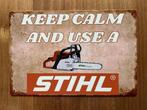 Keep Calm and use a Stihl metalen reclamebord (Old Look), Huis en Inrichting, Woonaccessoires | Tekstborden en Spreuken, Www.pand50.nl