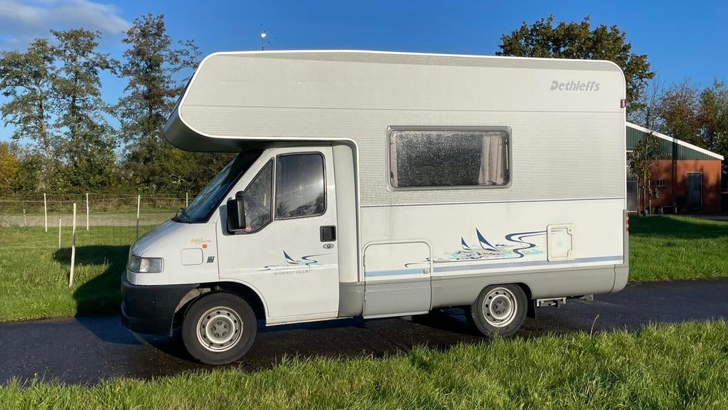 Dethleffs Globetrotter A5250, 1998, Caravans en Kamperen, Campers, Alkoof, Ringverwarming, Fiat, Rookmelder