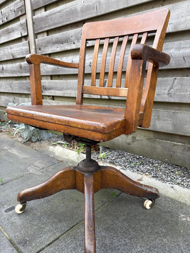 Bureaustoel | captain chair | Antiek | Marble & Shattuck, Antiek en Kunst, Ophalen