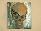 unieke Tattoo deco Schedel op Wandbord, Skull mens Wanddeco, Ophalen of Verzenden, Nieuw