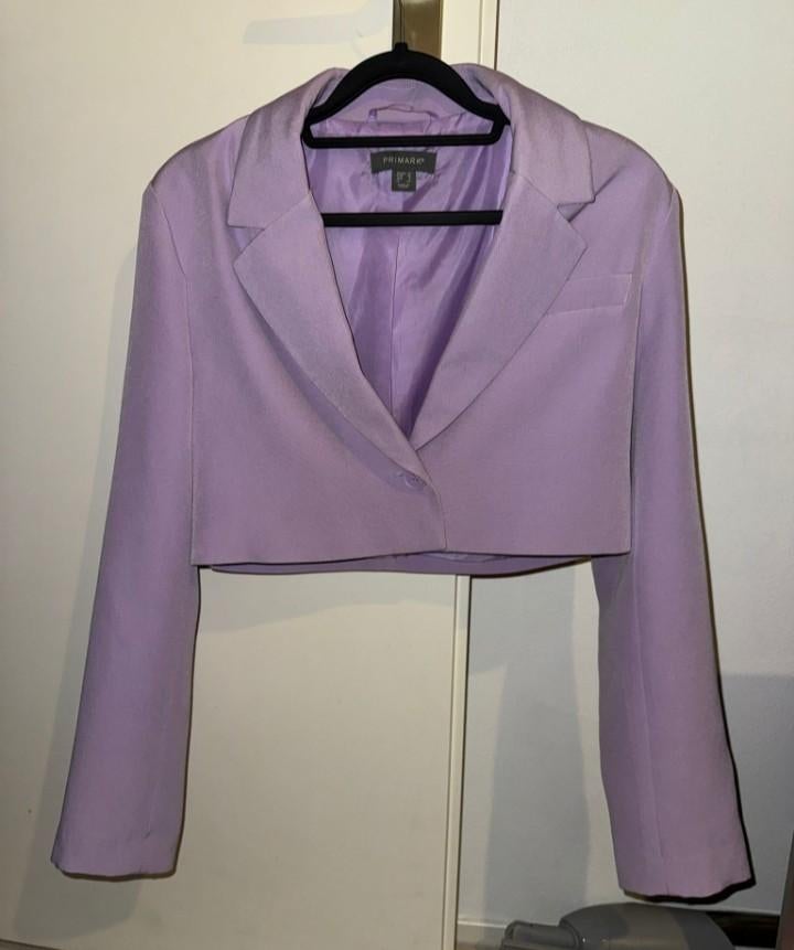Korter lila blazer, Ophalen of Verzenden, Zo goed als nieuw, Maat 38/40 (M), Paars