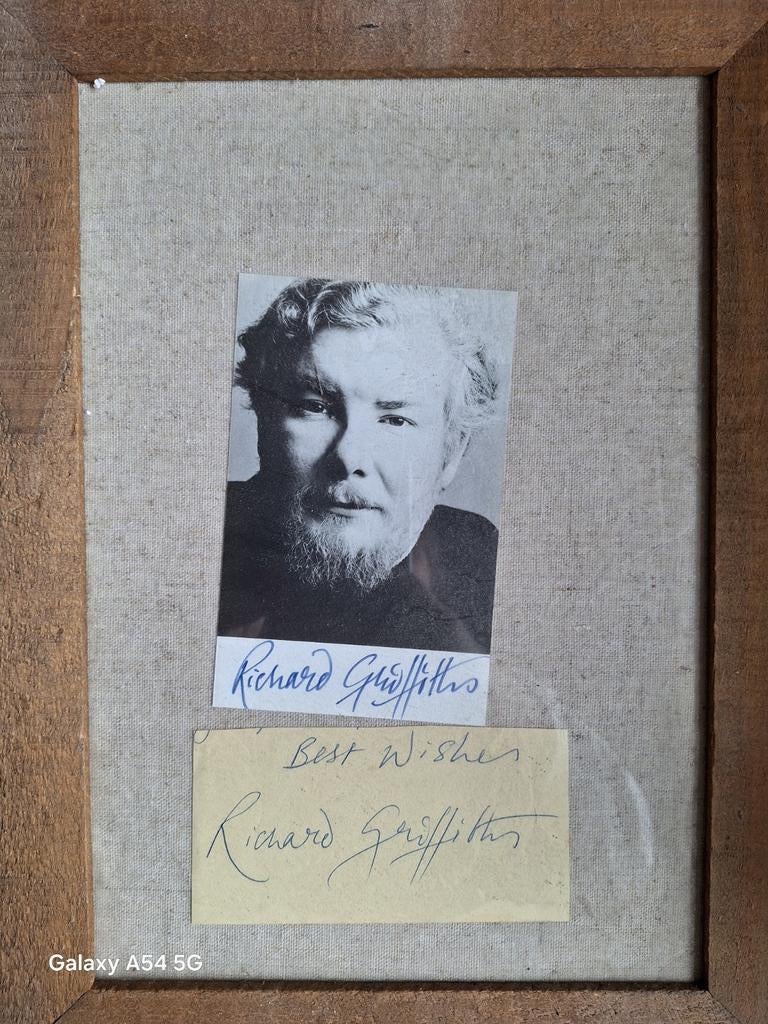 Gesigneerde foto Richard Griffiths (Harry Potter), Ophalen of Verzenden, Gebruikt, Foto of Kaart, Gesigneerd