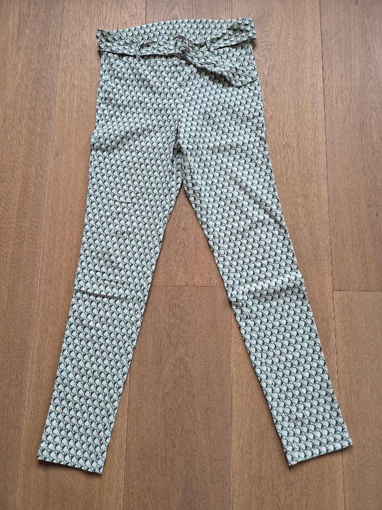Groen/beige/zwarte broek, Helena Hart, maat S, Zo goed als nieuw, Maat 36 (S), Lang, Groen