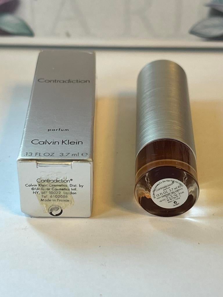 Calvin Klein - contradiction miniature pure parfum 3,7ml, Ophalen of Verzenden, Nieuw, Miniatuur, Gevuld